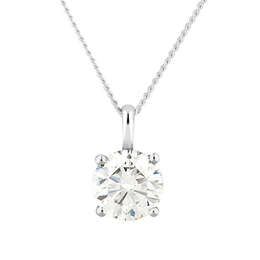 6 PRONG 1CT SOLITAIRE NECKLACE