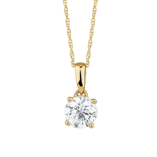 6 PRONG 1CT SOLITAIRE NECKLACE