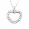 HEART SHAPE WITH ROUND BRILLIANT PENDANT