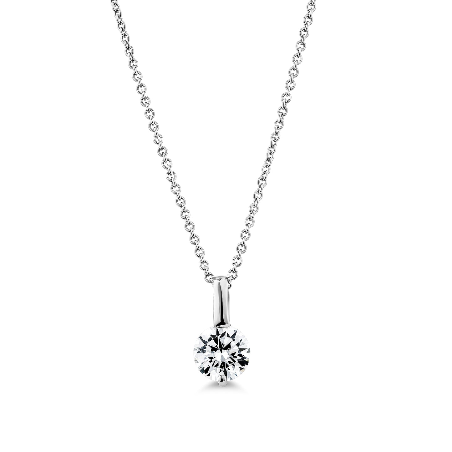 2CT BRILLIANT 4 PRONG SOLITAIRE NECKLACE