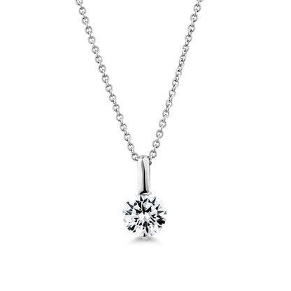 6 PRONG 2CT BRILLIANT CUT SOLITAIRE PENDANT