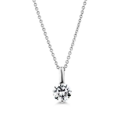 6 PRONG 2CT BRILLIANT CUT SOLITAIRE PENDANT