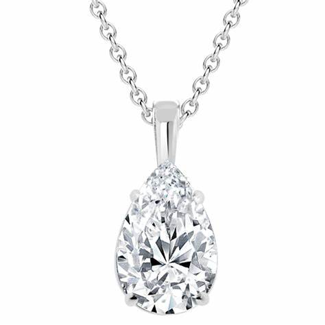 SOLITAIRE PEAR-SHAPE PENDANT