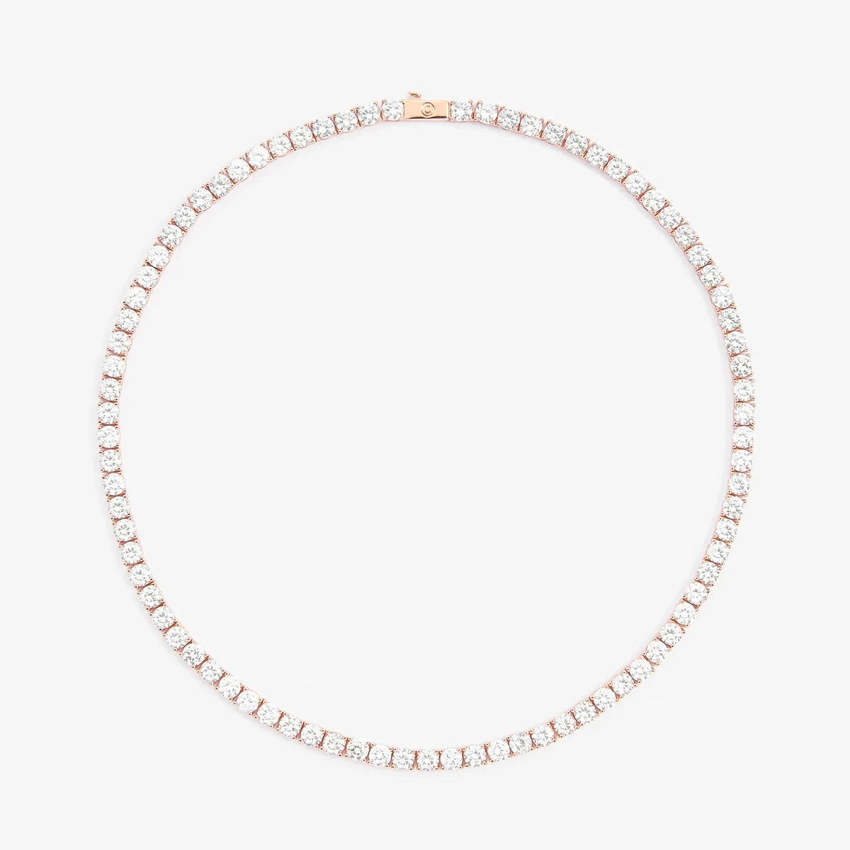 4MM TENNIS NECKLACE - ROSE GOLD