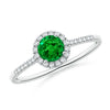 EMERALD HALO RING