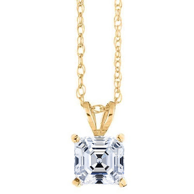 11CT ASSCHER SOLITAIRE PENDANT