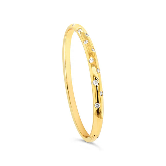 BEZEL-SET BRILLIANT-CUT BANGLE