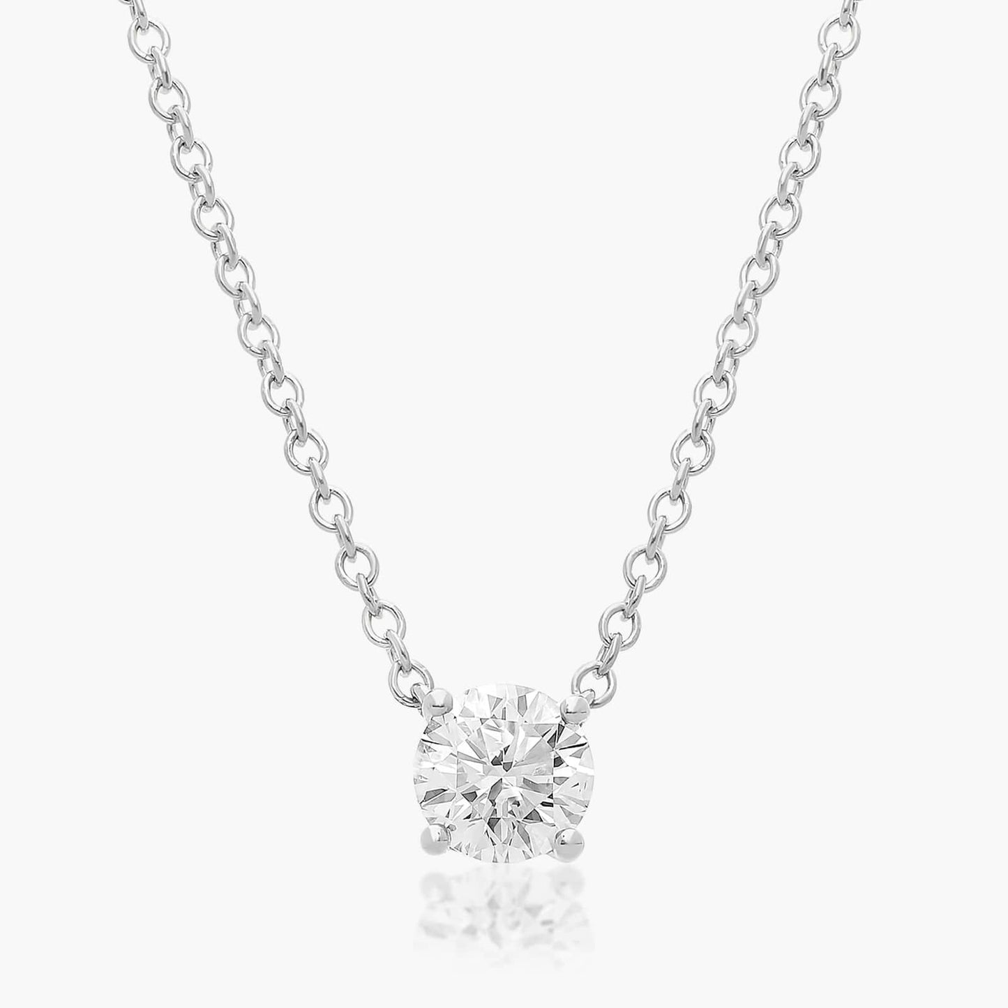 3.5CT SOLITAIRE ROUND NECKLACE