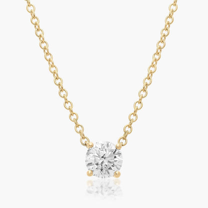 3.5CT SOLITAIRE ROUND NECKLACE