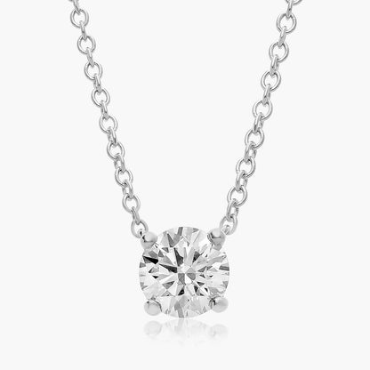 4CT SOLITAIRE ROUND NECKLACE