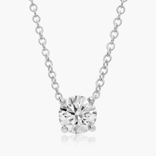 4CT SOLITAIRE ROUND NECKLACE