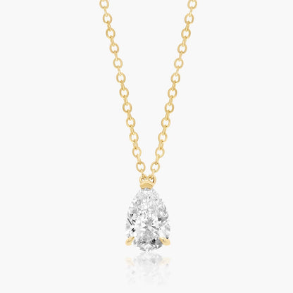 2CT PEARDROP SOLITAIRE NECKLACE