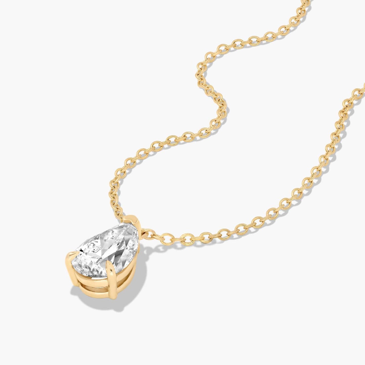 2CT PEARDROP SOLITAIRE NECKLACE