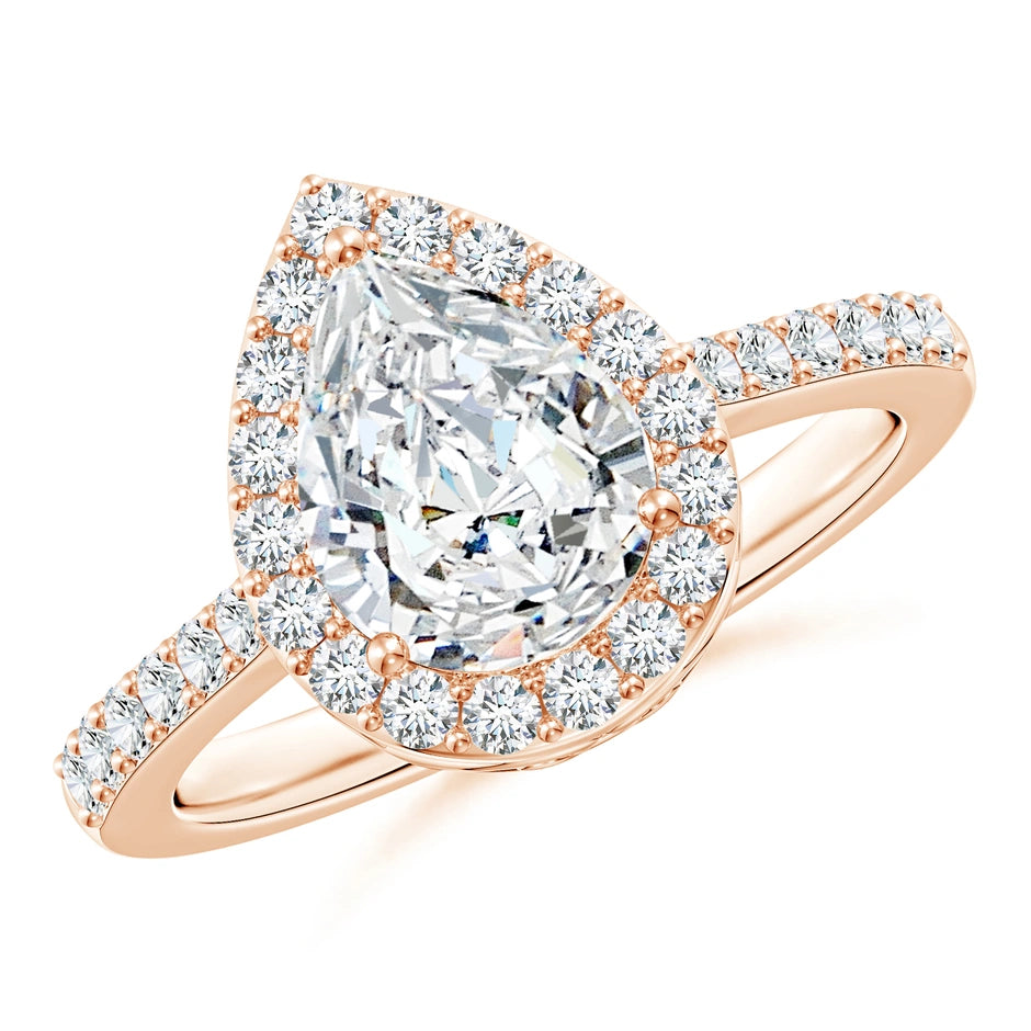 TEAR DROP HALO RING