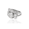 CLASSIC CUSHION CUT FIVE STONE RING MATCHING WITH OVAL-CUT THREE-STONE RING