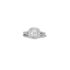 CUSHION CUT & BRILLIANTS WITH  MATCHING 3/4 ETERNITY RING SET