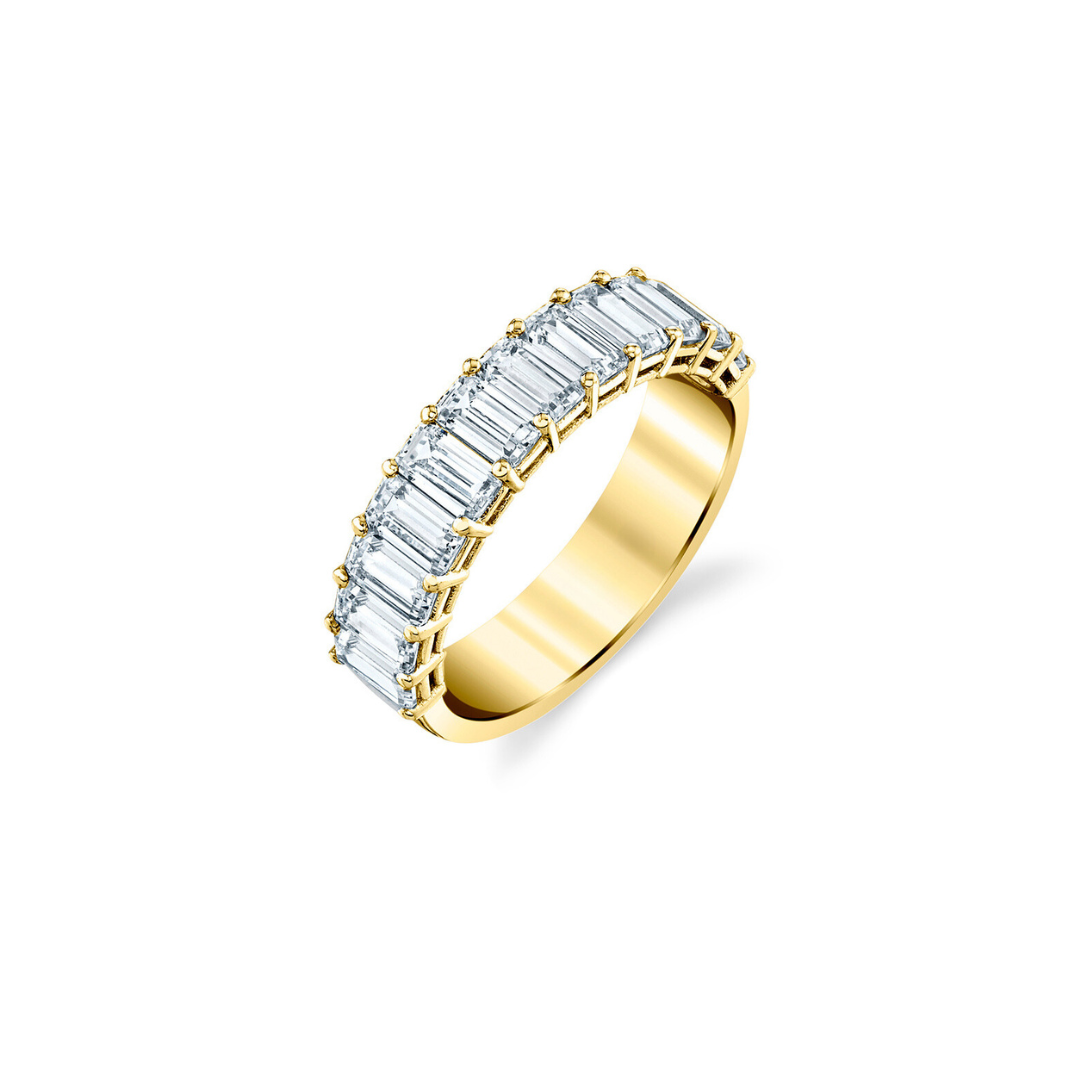 EMERALD CUT HALF ETERNITY BAND