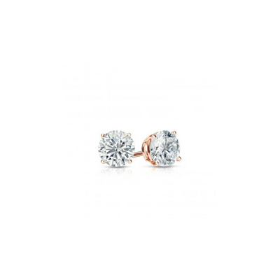 1CT SOITAIRE ROUND STUD EARRINGS