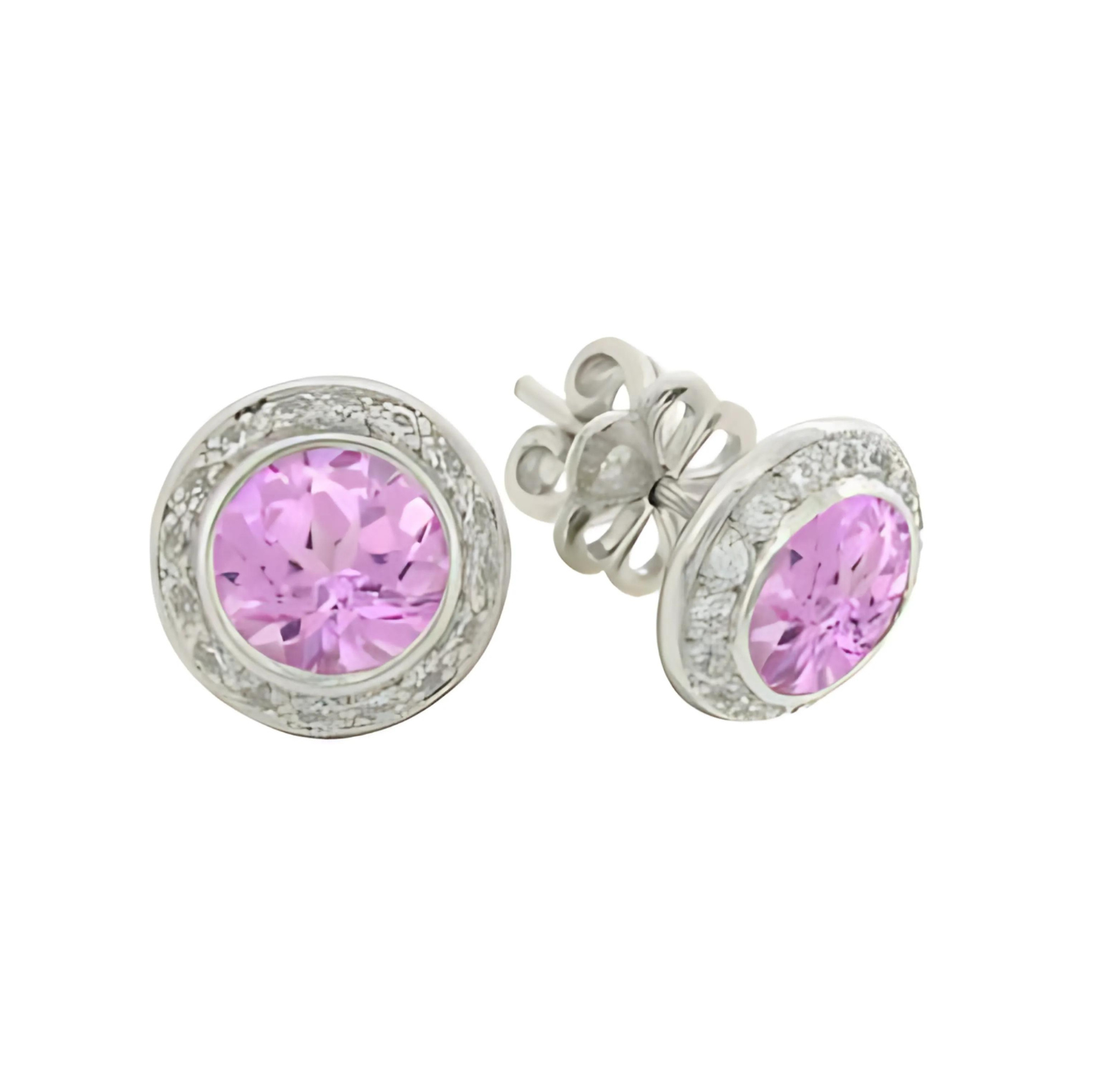 2CT ROUND HALO STUDS