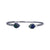 PEAR-SHAPE  SAPPHIRE & EMERALD CUFF OPEN BANGLE