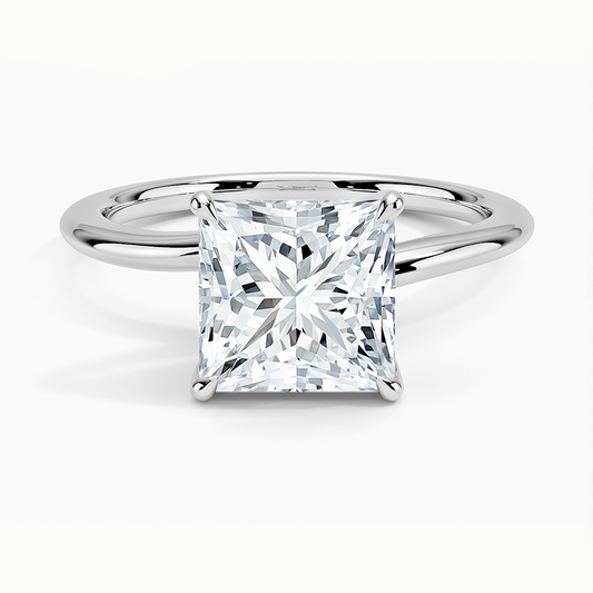 PRINCESS CUT SOLITAIRE RING