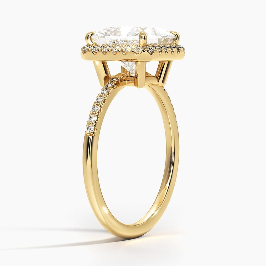 PRINCESS CUT HALO  RING