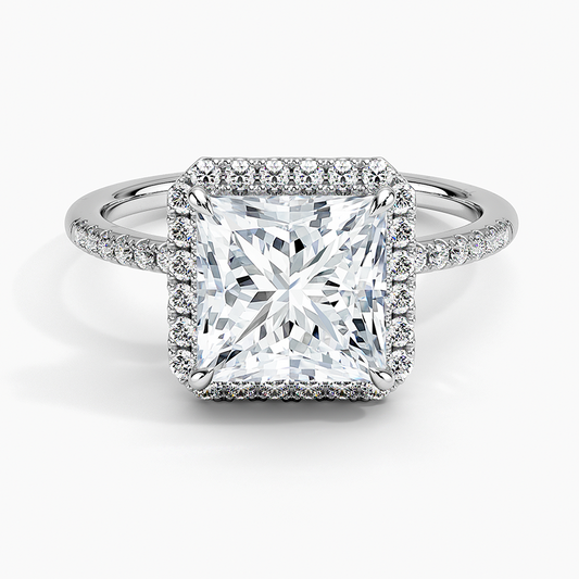 PRINCESS CUT HALO  RING