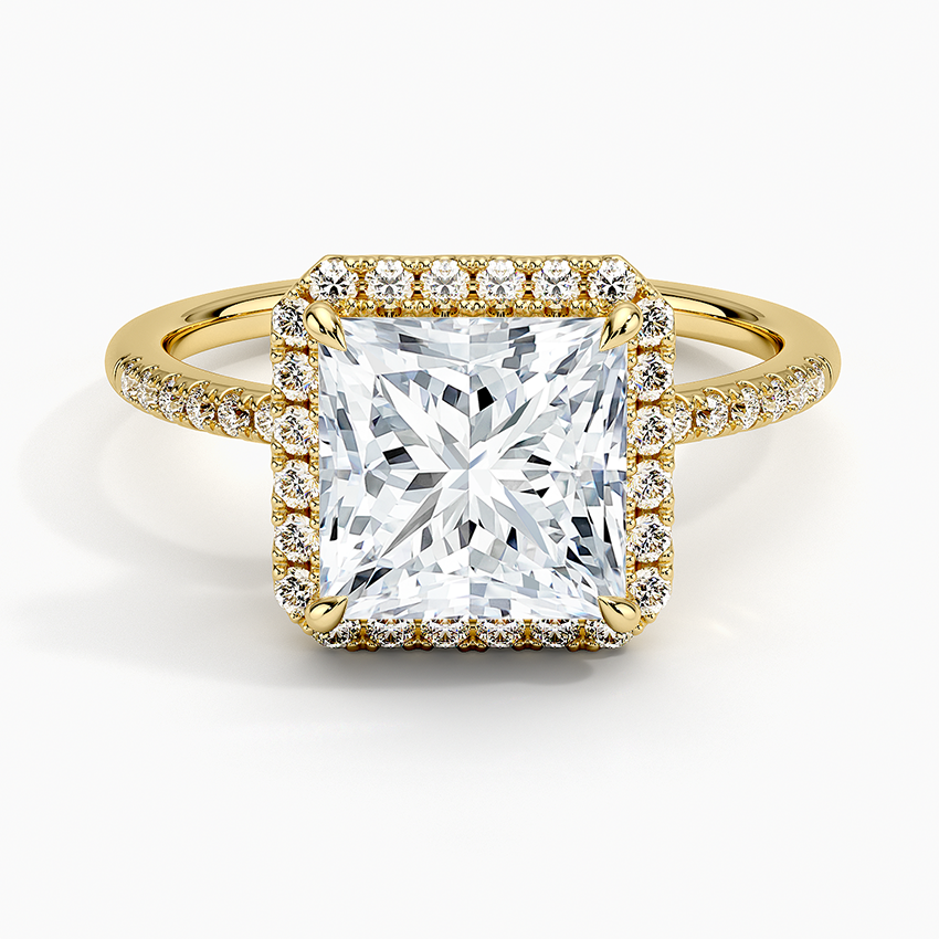 PRINCESS CUT HALO  RING