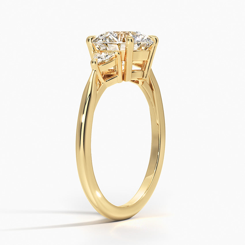 BRILLIANT AND TRILLION CUT DRESS RING