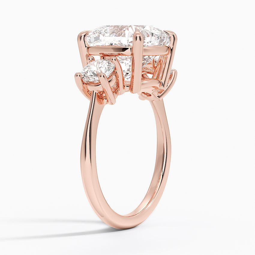 CUSHION & ROUND THREE DIAMOND RING