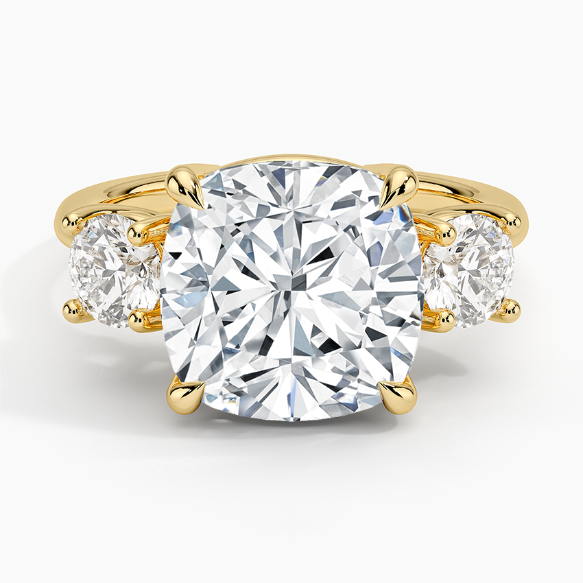 CUSHION & ROUND THREE DIAMOND RING