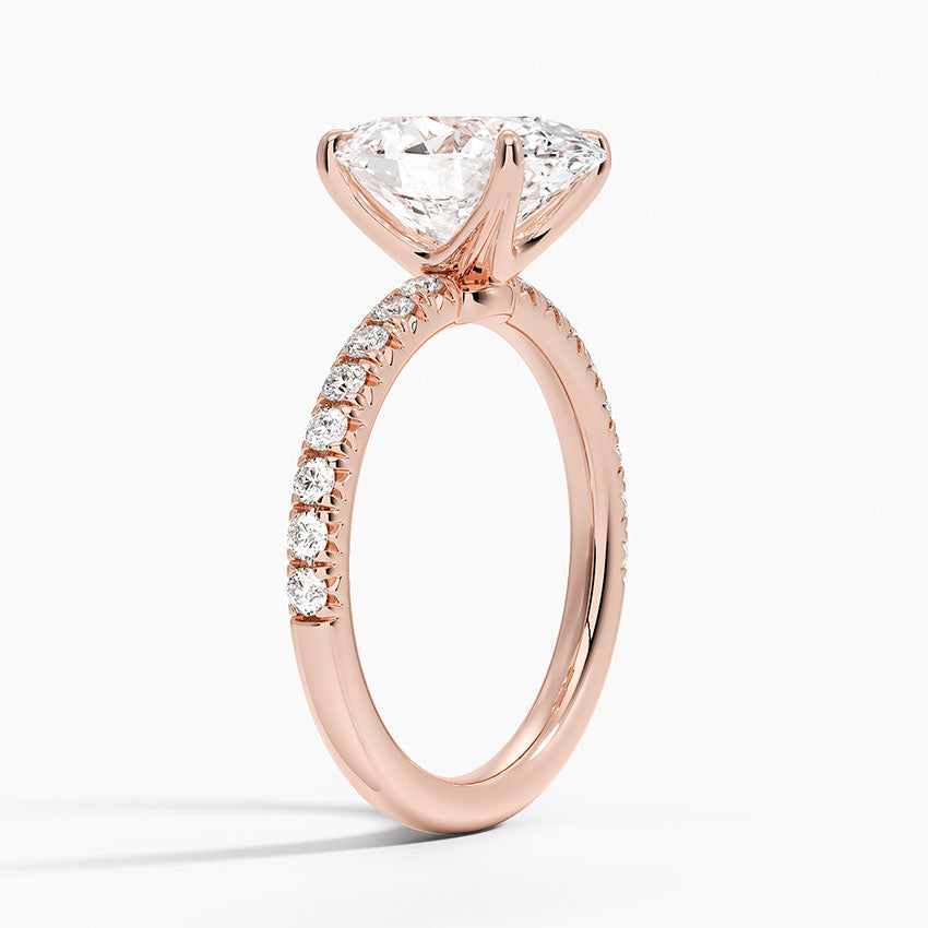 OVAL PAVE ENGAGEMENT RING