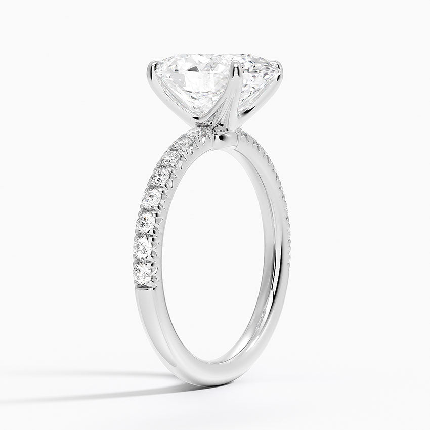 OVAL PAVE ENGAGEMENT RING