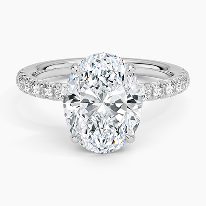 OVAL PAVE ENGAGEMENT RING