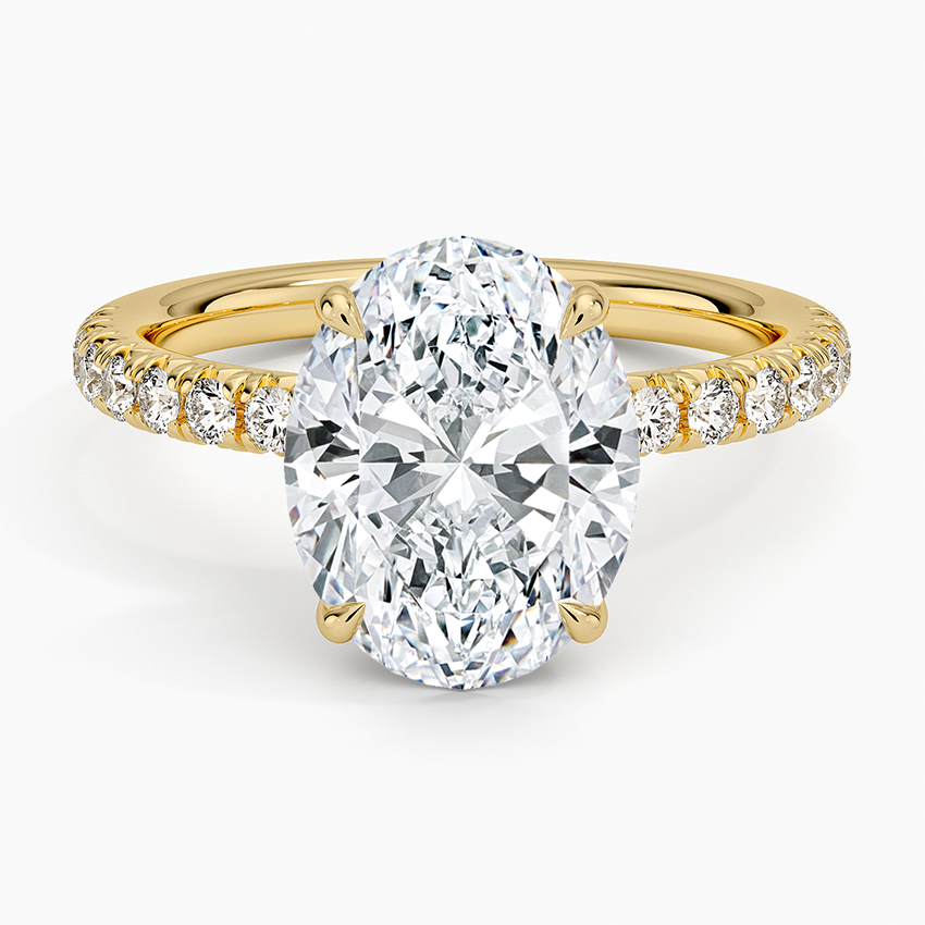 OVAL PAVE ENGAGEMENT RING