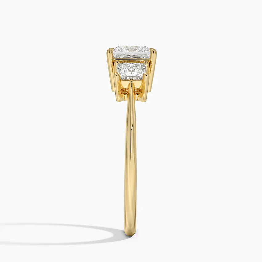 3 STONE PRINCESS CUT RING