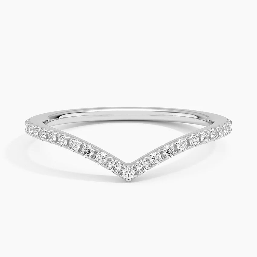 HALF ETERNITY V-SHAPE RING