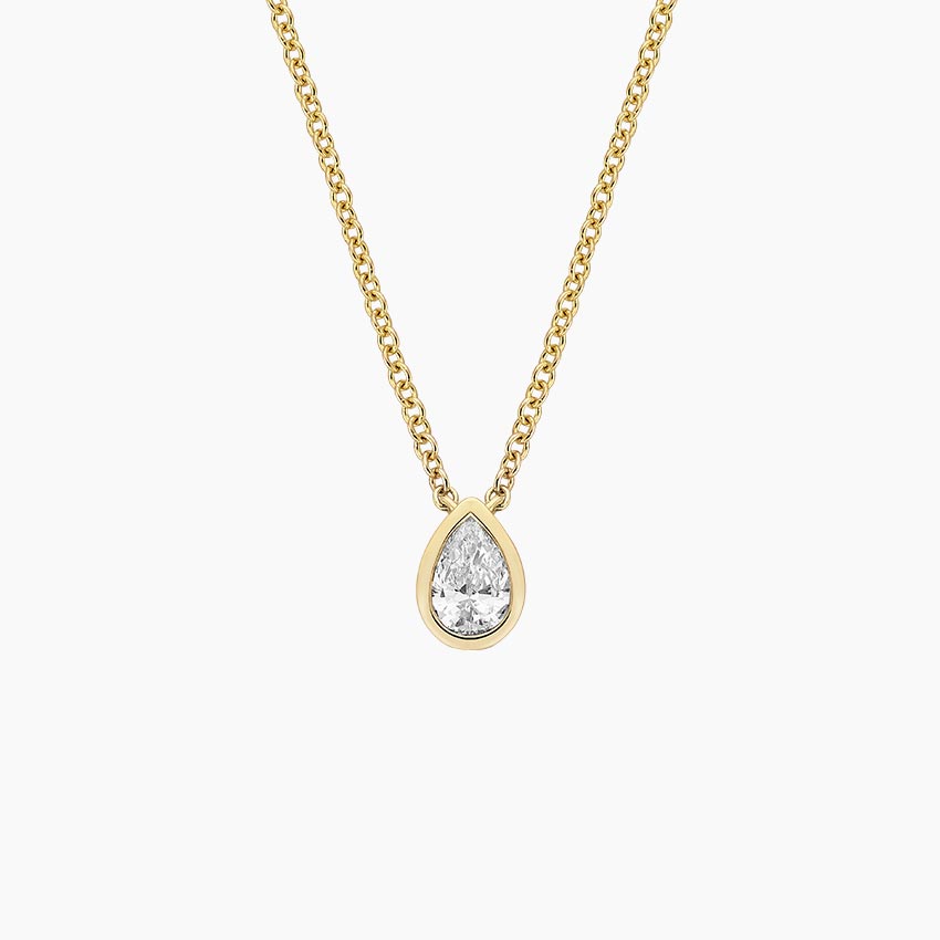 2CT TEARDROP BEZEL PENDANT