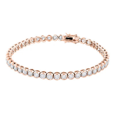 BEZEL SET ROUND TENNIS BRACELET