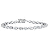 PEARSHAPE DIAMOND TENNIS BRACELET