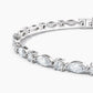 MARQUISE & BRILLIANT CUT TENNIS BRACELET-WHITE GOLD