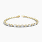 MARQUISE & BRILLIANT CUT TENNIS BRACELET - GOLD