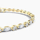 MARQUISE & BRILLIANT CUT TENNIS BRACELET - GOLD