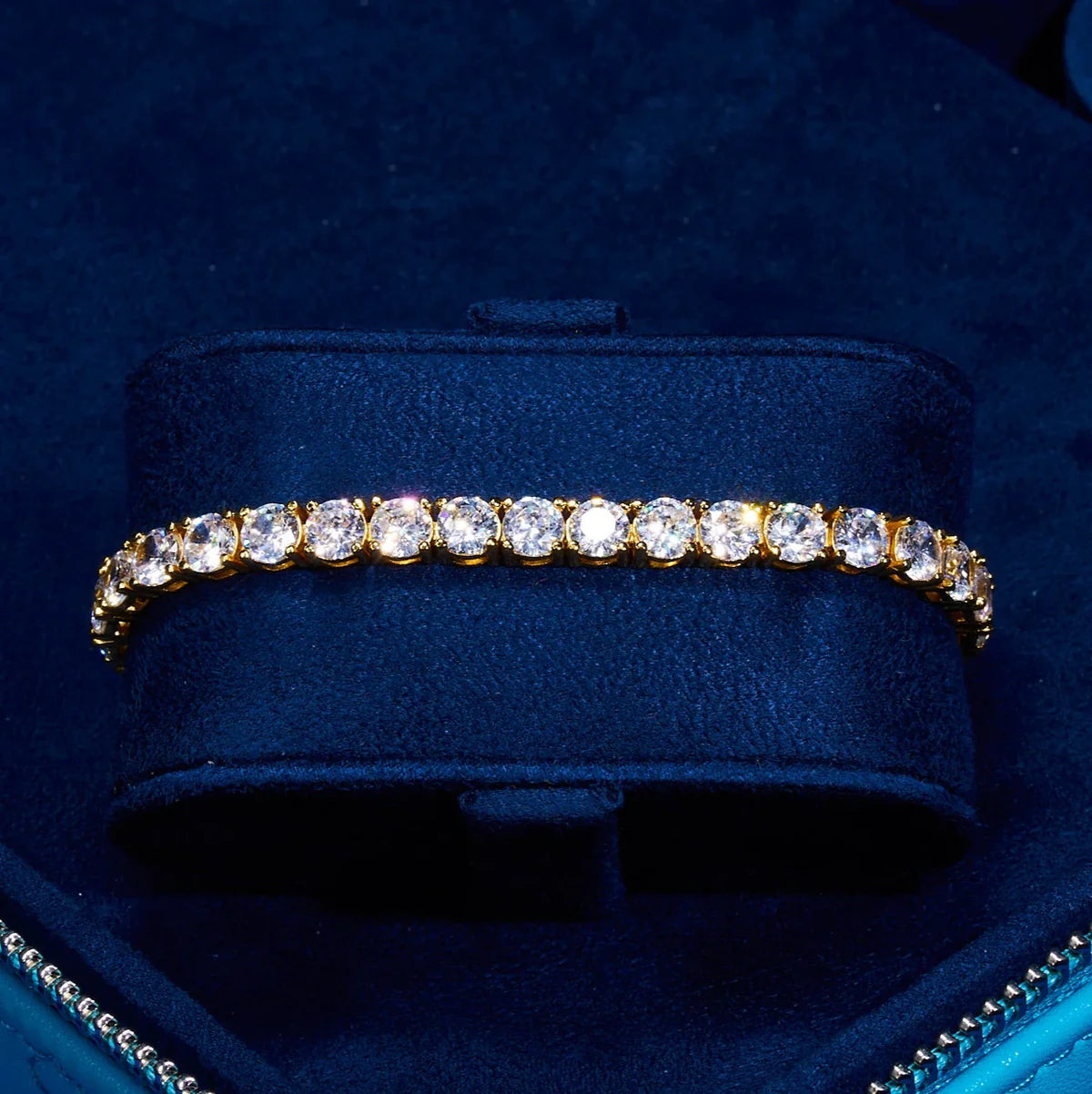 4MM TENNIS BRACELET - GOLD