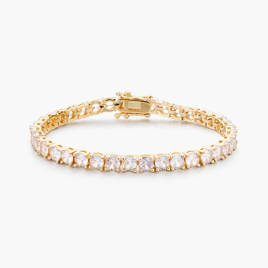 4MM TENNIS BRACELET - GOLD