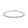 BLUE SAPPHIRE & ALTERNATING CLEAR BRILLIANT TENNIS BRACELET