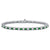 EMERALD  & CLEAR BRILLIANT TENNIS BRACELET