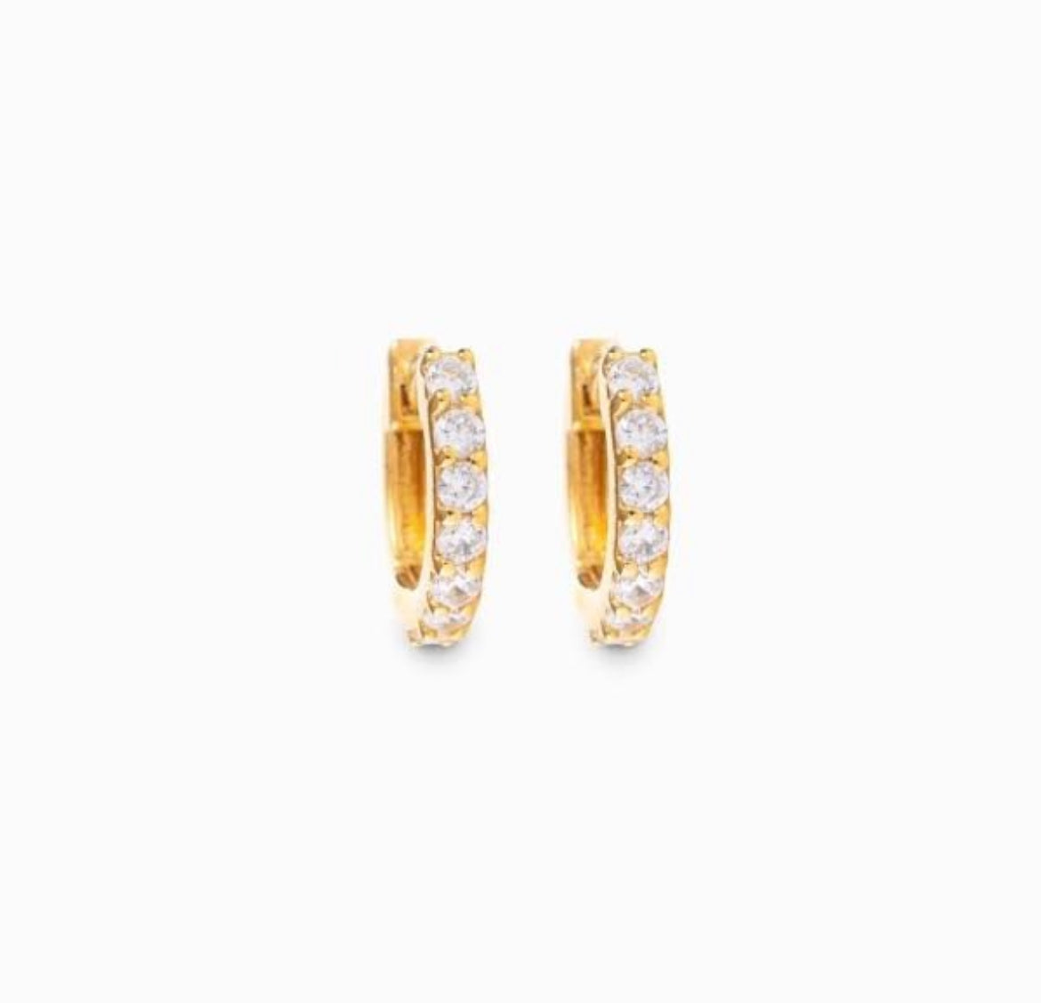 5 DIAMOND BRILLIANT HOOP EARRINGS