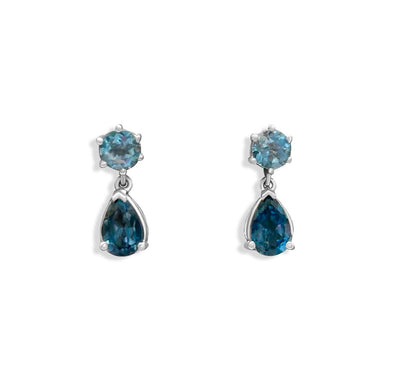 CLASSIC ROUND BRILLIANT AND TEAR DROP EARRINGS