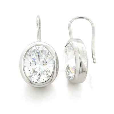 4CT BEZEL DROP EARRINGS